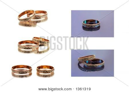 Bagues de mariage (isolés On White)