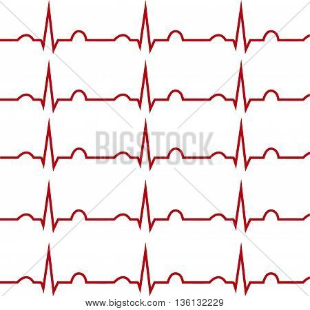 ECG on a white background, isolated, medical; graph.