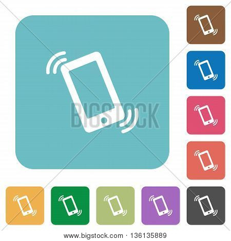 Flat ringing phone icons on rounded square color backgrounds.