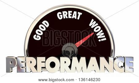 Performance Review Score Measurement Level 3d Illustration