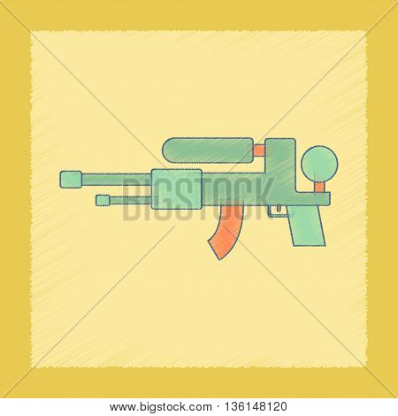 flat shading style icon Kids toy water gun