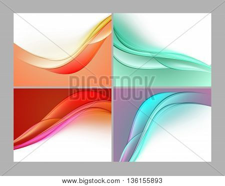 vector corporate bright business cards set. Elments for design. Eps10