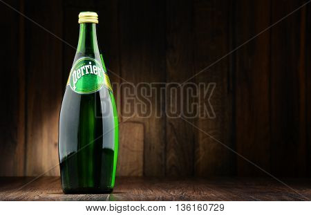 Bottle Of Perrier Mineral Water
