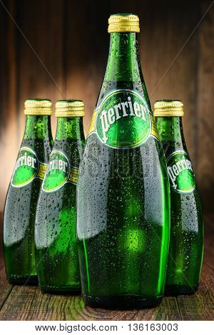 Bottles Of Perrier Mineral Water