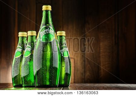 Bottles Of Perrier Mineral Water