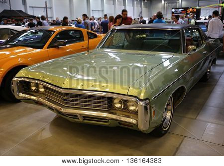 CRACOW POLAND - MAY 21 2016: Chevrolet displayed at 3rd edition of MOTO SHOW in Cracow Poland. Exhibitors present most interesting aspects of the automotive industry