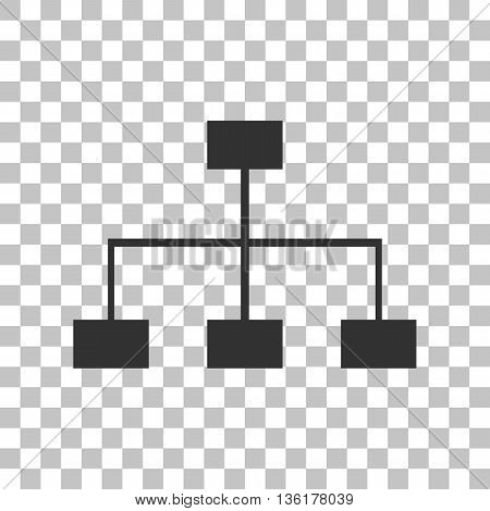Site map sign. Dark gray icon on transparent background.