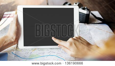 Mock up Copyspace Hands Digital Tablet Concept