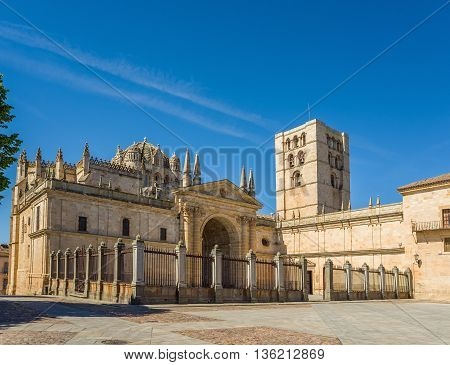 San Salvador Cathedral In Zamora, Castilla Y Leon. Spain.