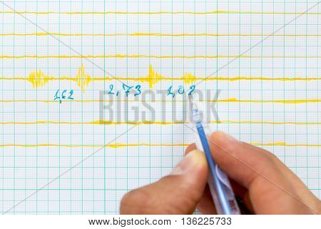 Seismological Device Sheet - Seismometer, Pen