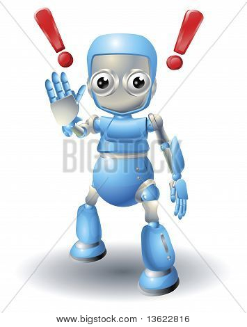 Roztomilý Robot charakter upozornění