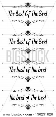 Poster with the text:The best of the best