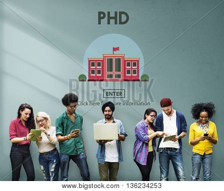 PHD Doctor of Philosophy Knowledge Education Concept