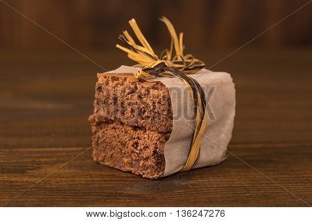 Christmas biscuit cookie on a wooden background