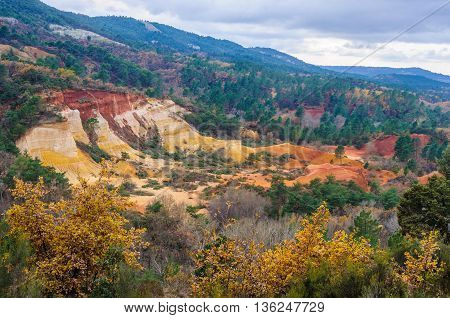 Ochre Mines In French Colorado, Provence, France
