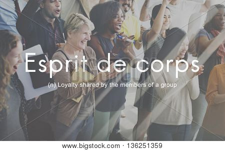 Esprit De Corps Group Loyalty People Graphic Concept