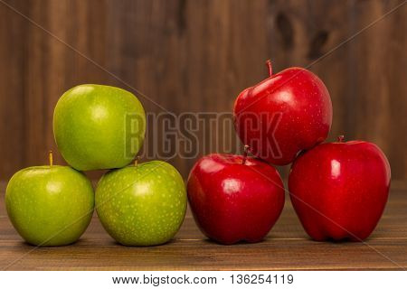 freshly autumn harvested crop rustic apples fruit