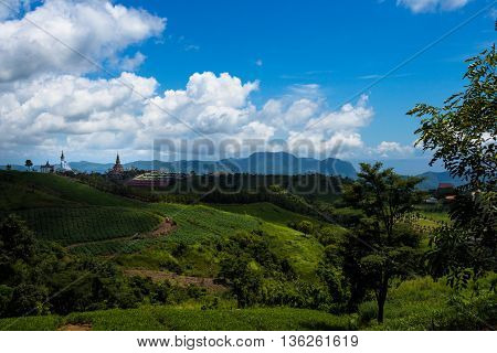 Mountain Scenery With Cloudy Sky
