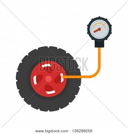 Tyre, car, pressure icon vector image. Can also be used for car servicing. Suitable for use on web apps, mobile apps and print media.