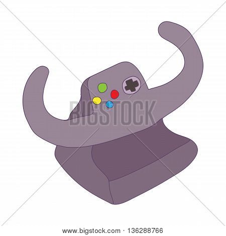 Steering wheel for racing icon in cartoon style isolated on white background. Games and consoles symbol