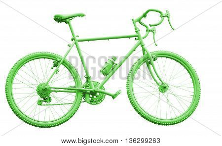 Green Sport Bike On White Background
