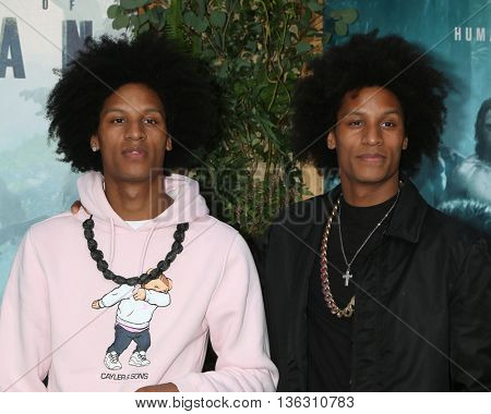 LOS ANGELES - JUN 27:  Les Twins, Larry Bourgeois, Laurent Bourgeois at The Legend Of Tarzan Premiere at the Dolby Theater on June 27, 2016 in Los Angeles, CA