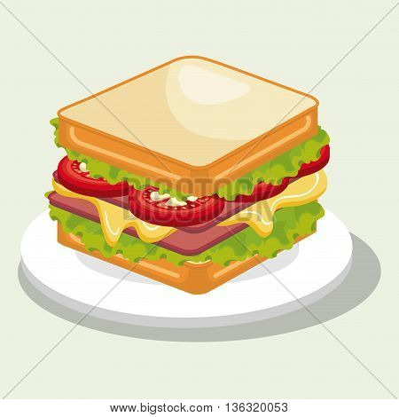 delicious sandwish isolated icon design, vector illustration  graphic