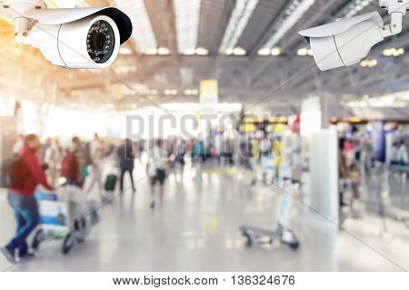 Blurred Of Passenger At The Airport.