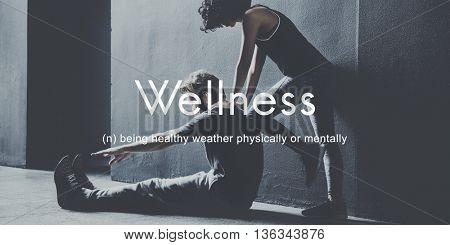 Salubrious Wellness Healthy Fitness Strong Powerful Concept