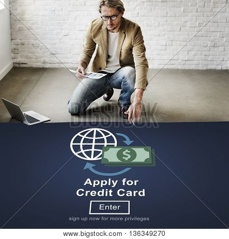 Apply for Credit Card Loan Payment Banking Concept