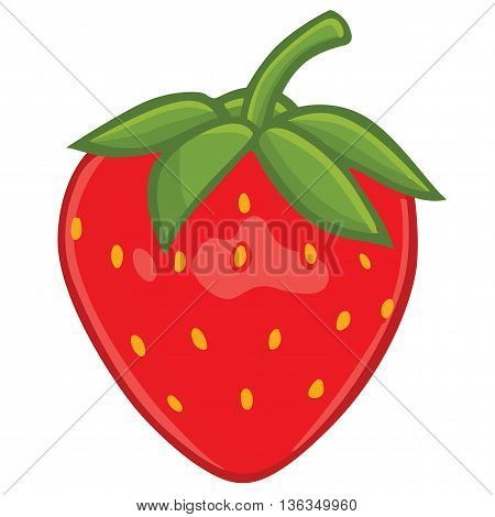 Fresh Healthy Strawberry Clipart Vector Art Illustration