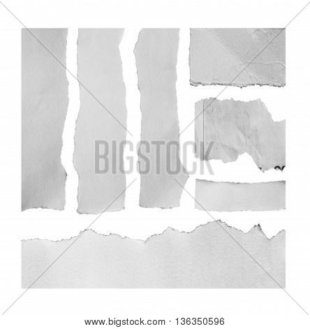 torn paper isolated over white background with clipping path.