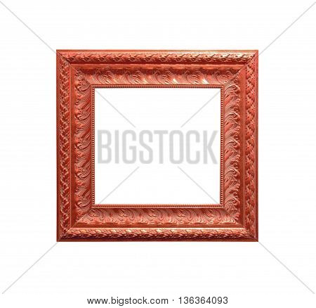 The antique frame isolated on white background.