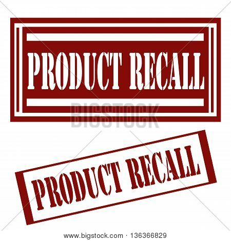 Set of stamps with text Product Recall,vector illustration
