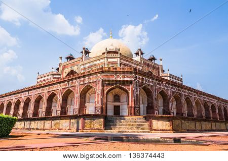 Beautiful view of Humayun's Tomb UNESCO World Heritage Centre Delhi