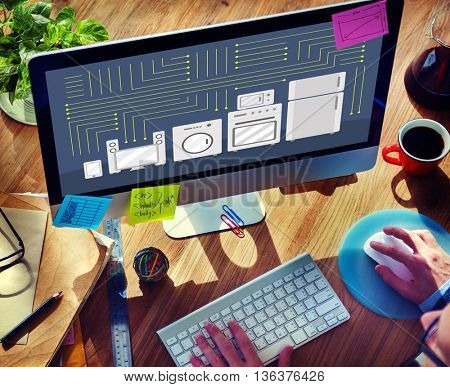Circuitry Contemporary Electric Technology Tech Concept