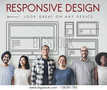 Responsive Design Layout Webpage Template Concept