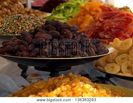dried fruit for sale in a Spanish market