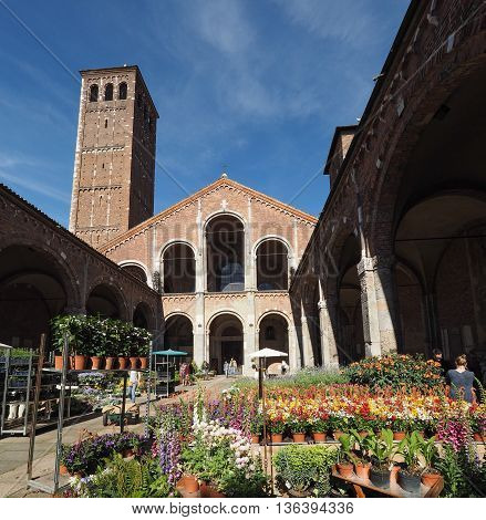 Sant Ambrogio Church In Milan