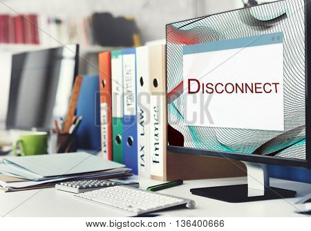 Error Halted System Disconnect Caution Concept 