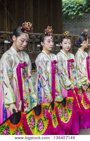 SEOULSouth Korea - MAY 21: Seokjojeon hall of Deoksugung palace. MAY 21 2016 in Seoul South Korea