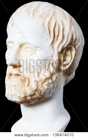 White Marble Bust Of The Greek Philosopher Aristotle