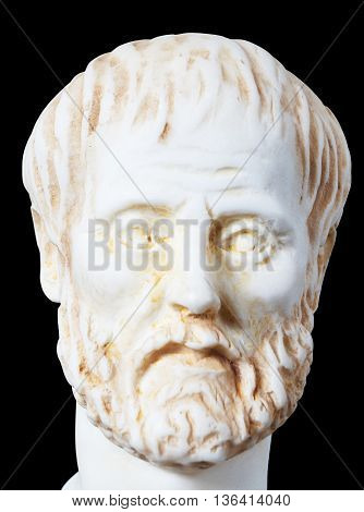 White Marble Bust Of The Greek Philosopher Aristotle