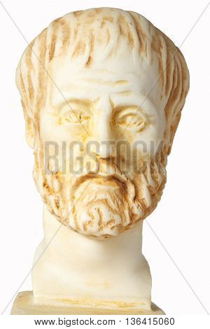 White Marble Bust Of The Greek Philosopher Aristotle