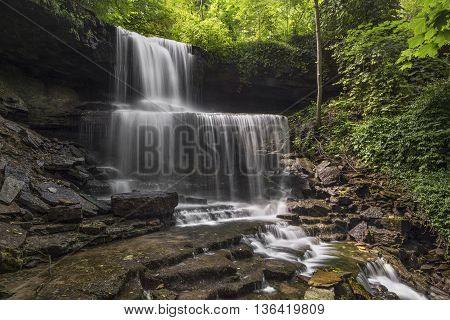 The West Milton Cascades is a particularly beautiful waterfall in Miami County Ohio.