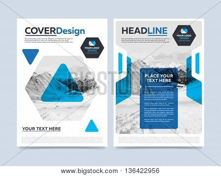 Cover design concept. Annual report flyer. Brochure layout. Brochure design template. Leaflet layout. Annual report template. Business brochure. Annual report cover design. Blue brochure design. Creative brochure cover. Brochure template.