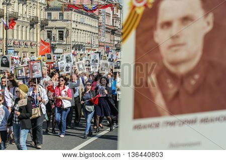 St. Petersburg, Russia - 9 May, Action 