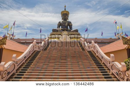 The Big Buddha (phraphuthth- mha-thrrm-racha) at phetchabun provinceThailand.