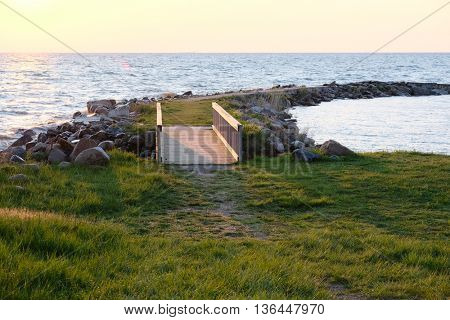 Sunrise at Pointe aux Barques, Lake Huron, Michigan, USA