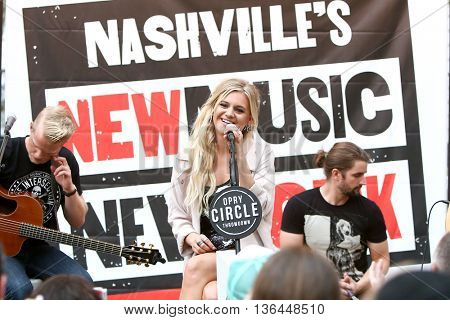 NEW YORK-SEP 9: Singer Kelsea Ballerini performs at Nashville's New Music in New York at the Southwest Porch at Bryant Park on September 9, 2015 in New York City.